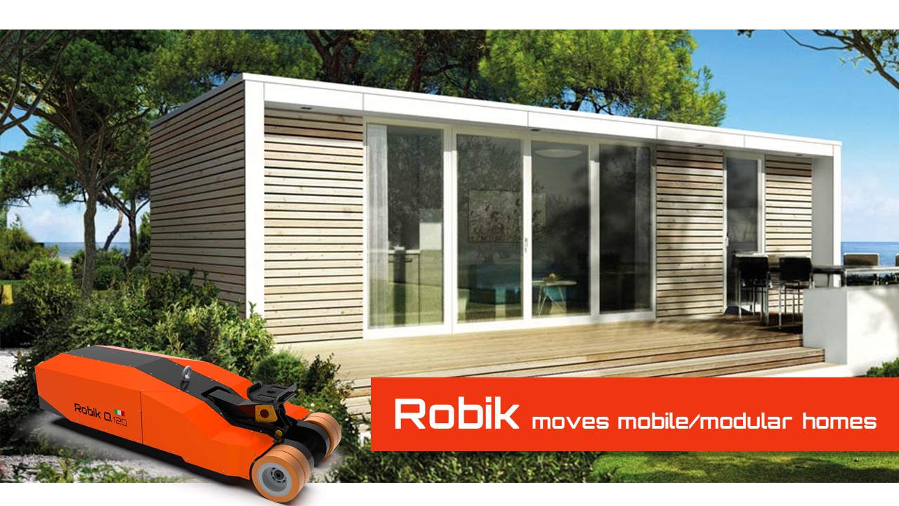 Robik electric mover HANDLING MOBILE MODULAR HOMES